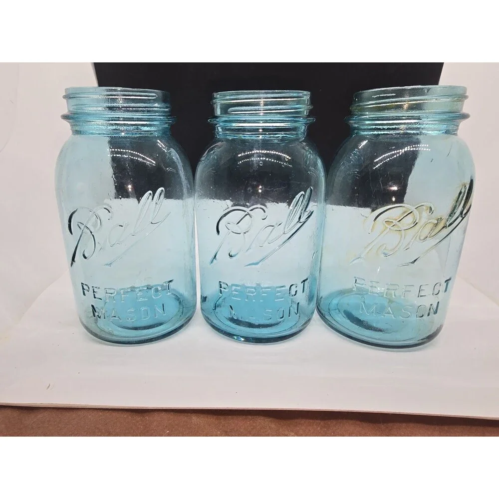Vintage lot of 3 Ball Perfect Mason Jars 
